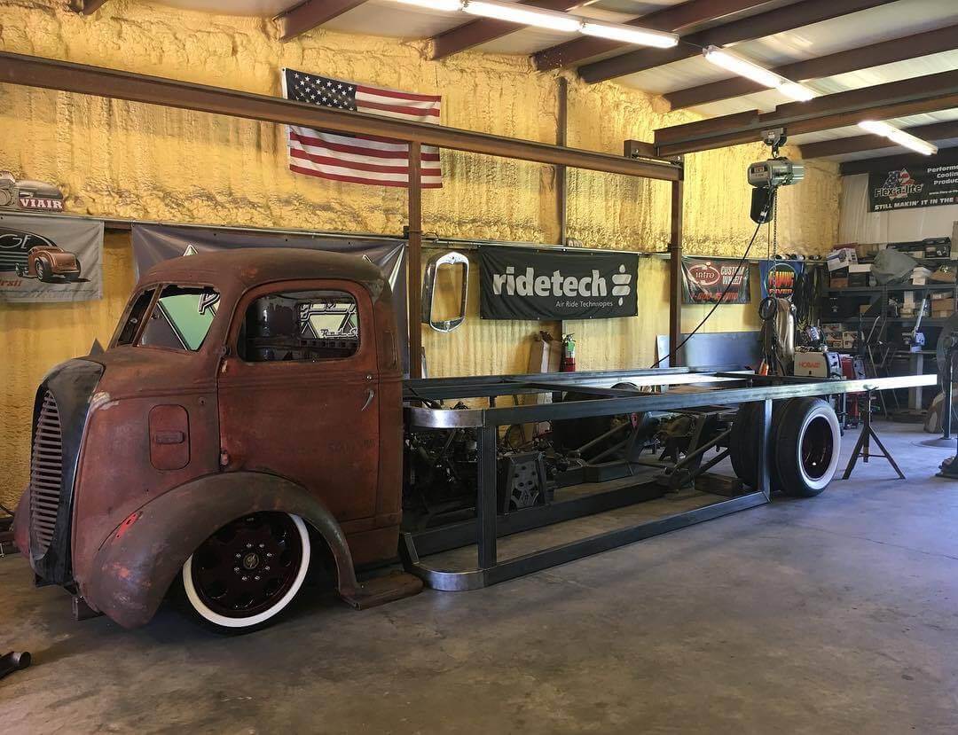 Cody took the rusty COE cab and fabricated the rest of the truck around it....