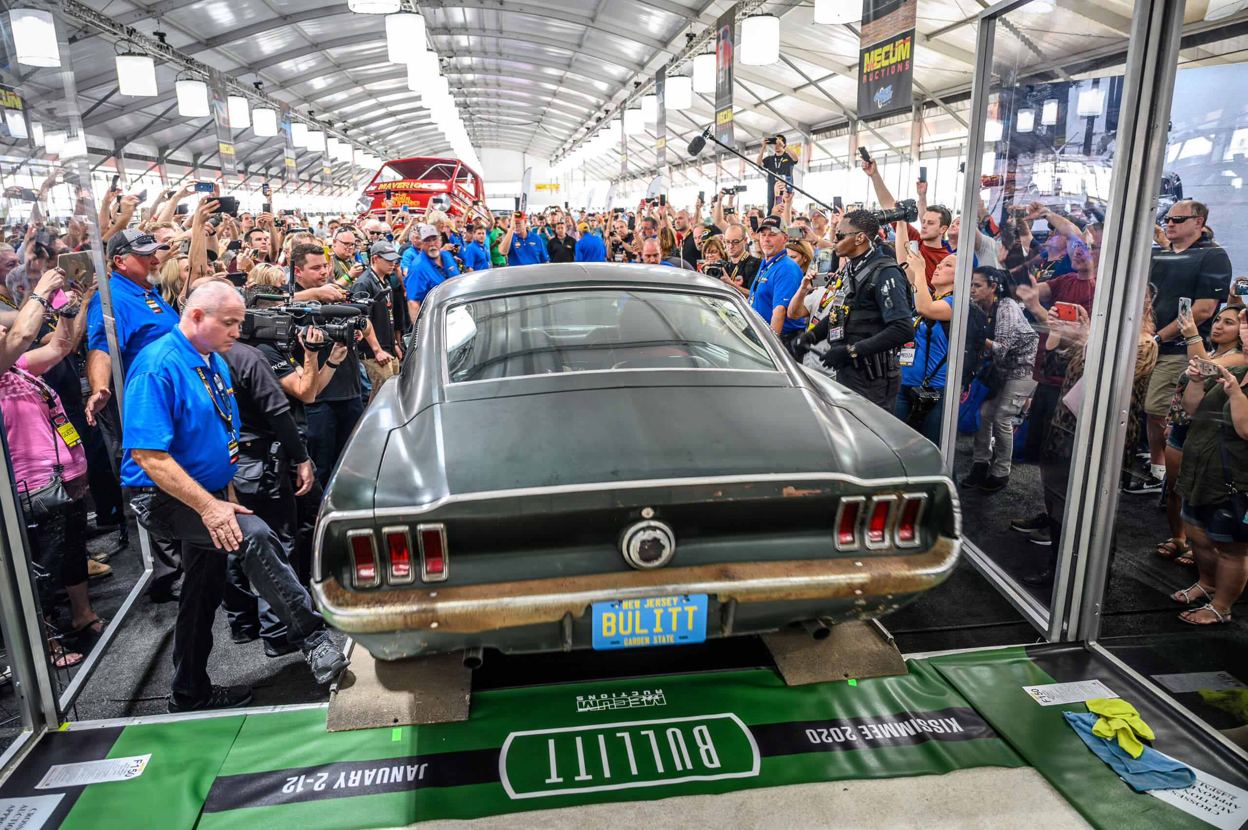 The 1968 Ford Mustang Bullitt car crossed the Mecum block, bringing millions.